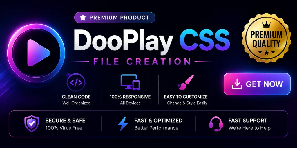 Premium DooPlay Custom CSS - Professional Theme Styling