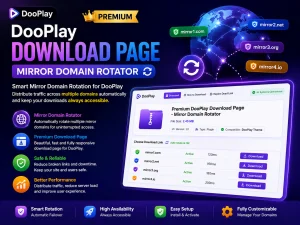 Premium DooPlay Download Page - Mirror Domain Rotator